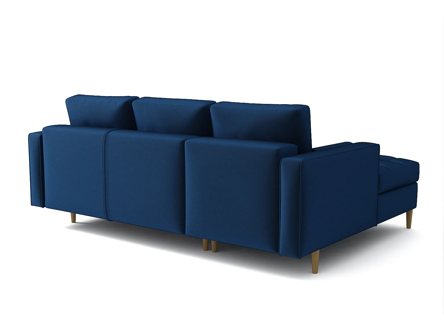 Canapé d’angle gauche convertible MONZA 246x172 cm – bleu marine Monolith 77