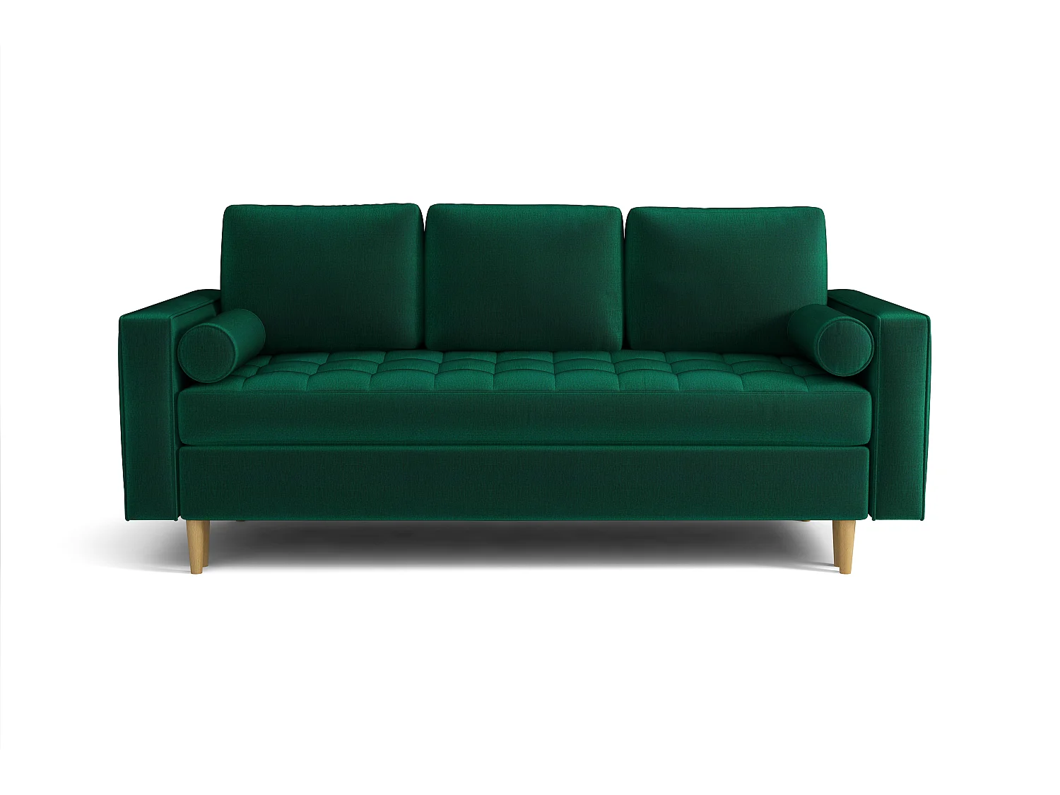 Rozkładana sofa MONZA 225x96x100 cm – butelkowa zieleń Monolith 37
