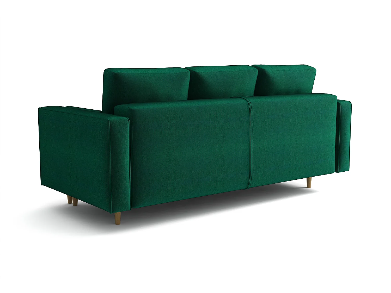Rozkładana sofa MONZA 225x96x100 cm – butelkowa zieleń Monolith 37