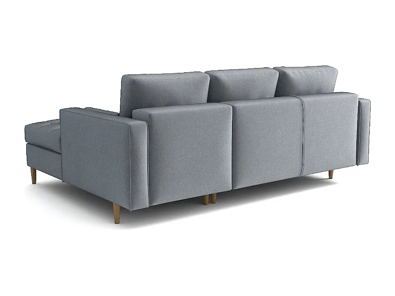 Hoekbank rechts MONZA met slaapfunctie 246x172 cm –  grijs Monolith 85