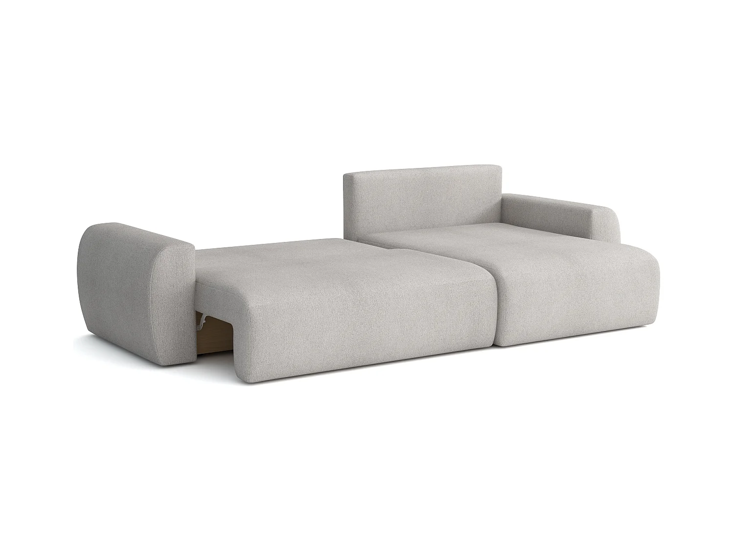 ARIEL L – Rechtse hoekbank met slaapfunctie  250x142x87 cm, stof Velo 48 bruin