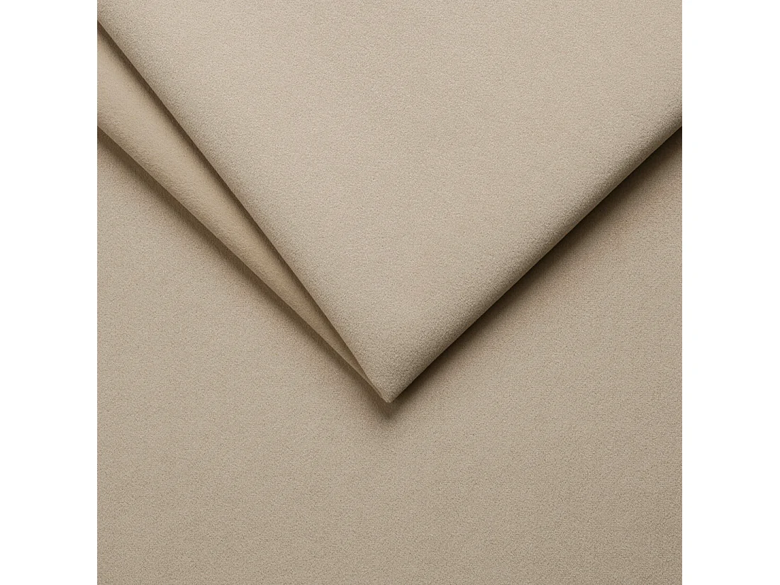 BESILIO Stilvolles Polsterbett 160x200 Persea – Metallrahmen, Bettkasten, dekorative Paspel – Cremefarben