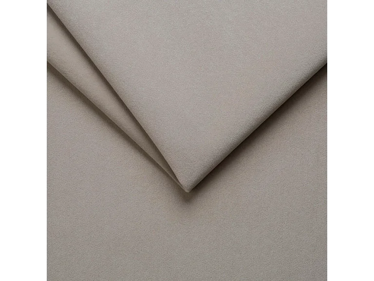 BESILIO Stylowe łóżko tapicerowane 160x200 Persea - stelaż metalowy, pojemnik na pościel, ozdobna lamówka - Beżowy