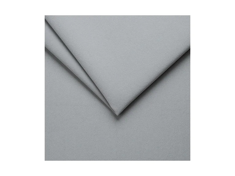 BESILIO Stylowe łóżko tapicerowane 120x200 Persea - stelaż metalowy, pojemnik na pościel, ozdobna lamówka - Jasnoszary