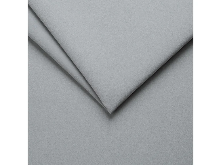 BESILIO Lit tapissé élégant 180x200 Persea – cadre en métal, coffre de rangement pour le linge de lit, passepoil décoratif – Gris clair