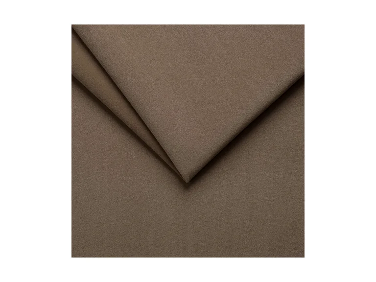 BESILIO Stylowe łóżko tapicerowane 160x200 Persea - stelaż metalowy, pojemnik na pościel, ozdobna lamówka - Brązowy