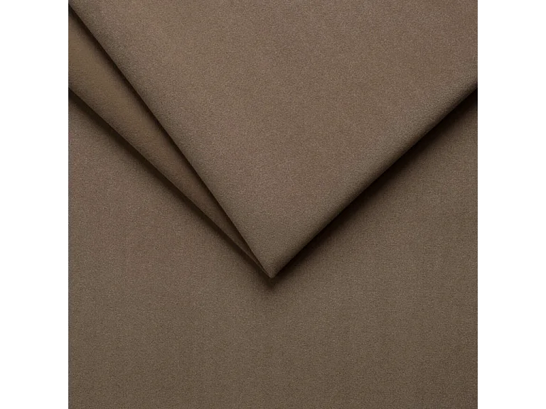 BESILIO Stylowe łóżko tapicerowane 160x200 Persea - stelaż metalowy, pojemnik na pościel, ozdobna lamówka - Brązowy