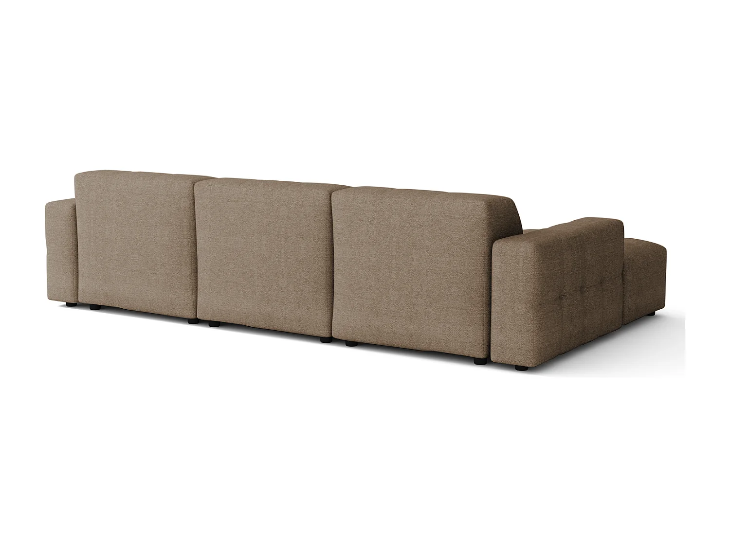 Canapé d’angle Bergamo A– angle gauche, tissu Raven 30 beige, 284×166×70 cm