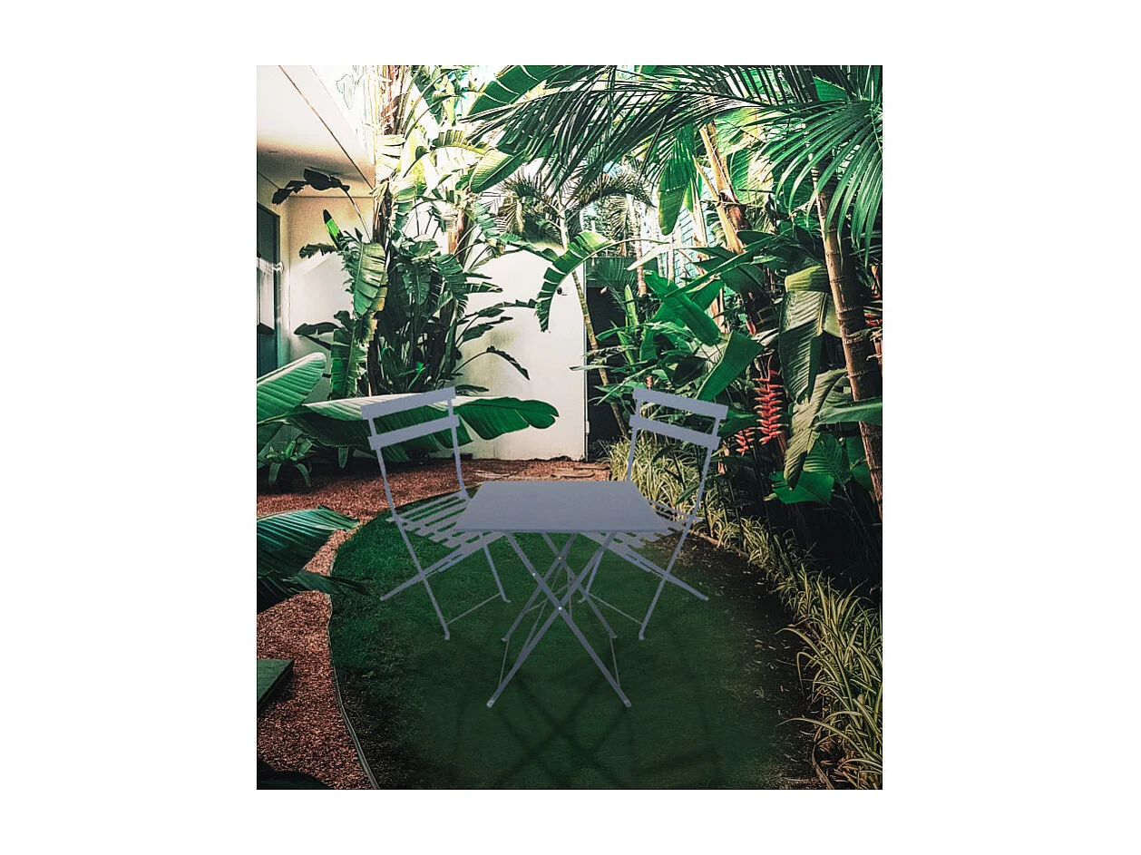 Set di 2 sedie pieghevoli BISTROT – Grigio