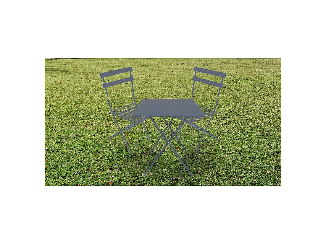 Set di 2 sedie pieghevoli BISTROT – Grigio