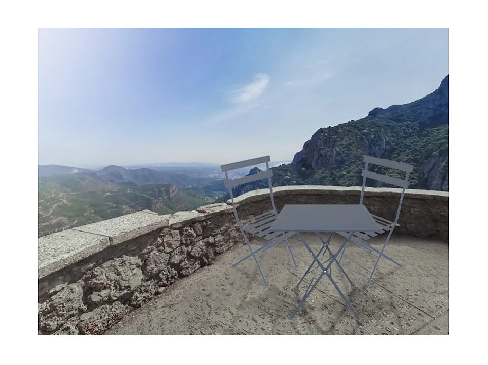 Set di 2 sedie pieghevoli BISTROT – Grigio