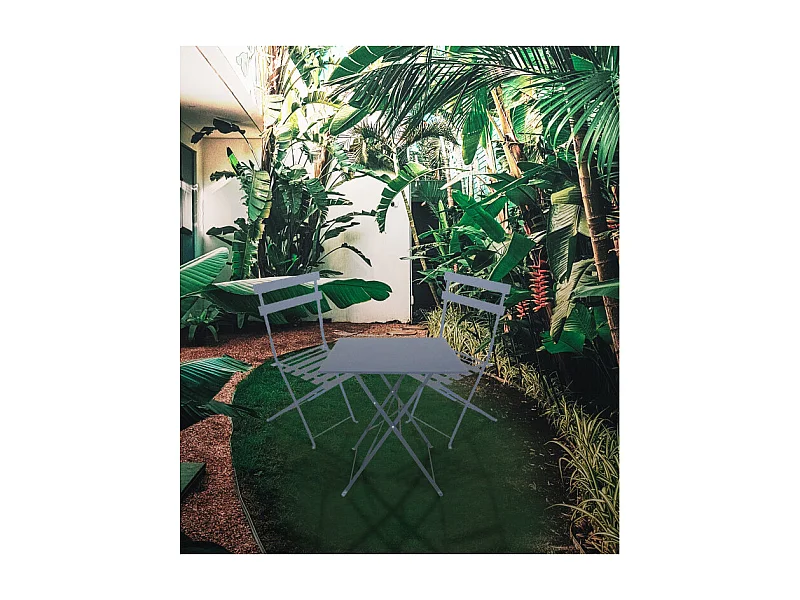 Set di 2 sedie pieghevoli BISTROT – Grigio