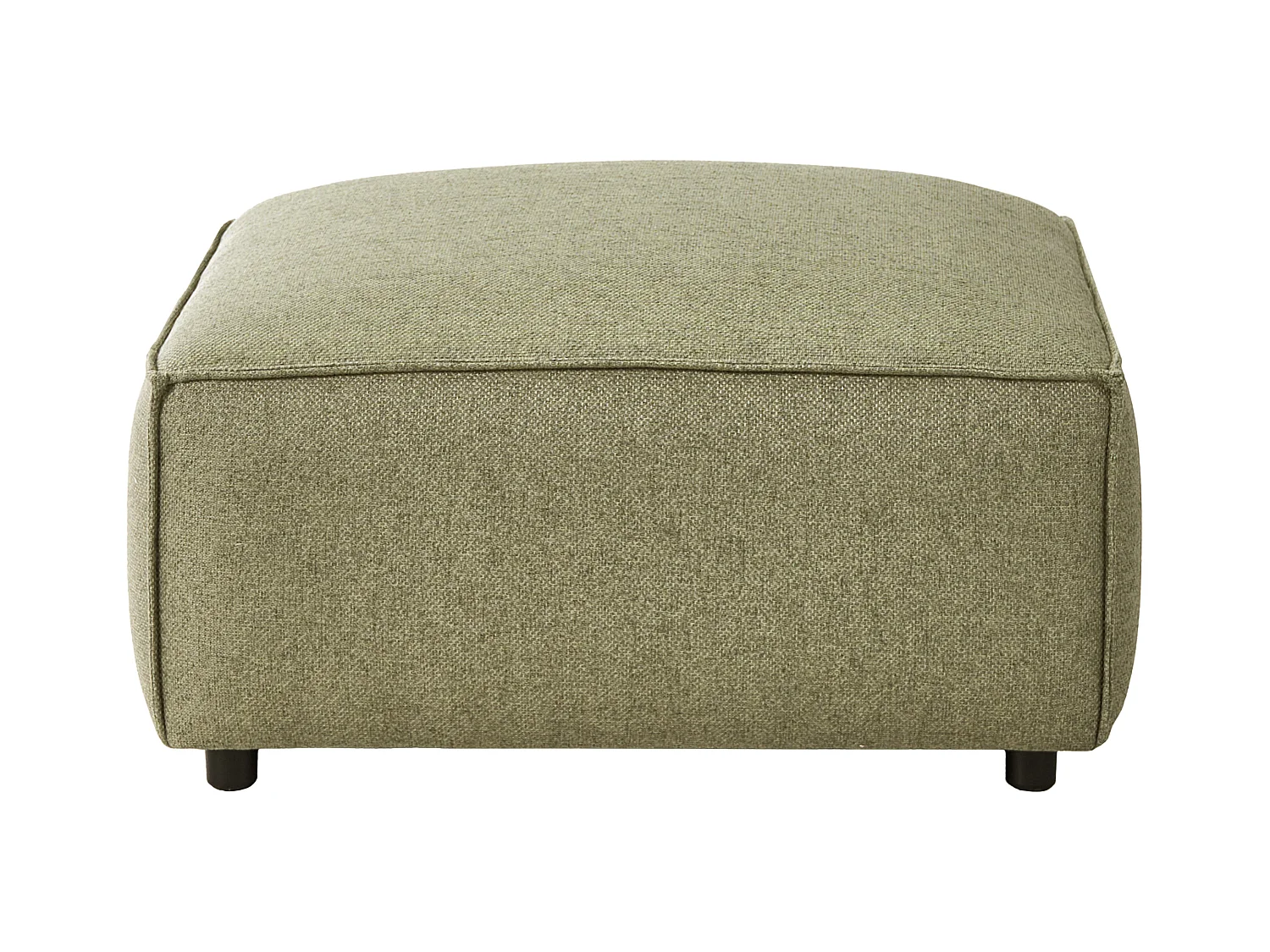 Canapé d'Angle à gauche Moderne en Tissu Modulable 3 Places avec Pouf Vert Clair Brande