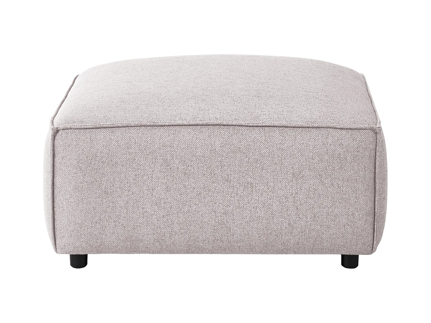 Canapé d'Angle à gauche Moderne en Tissu Modulable 3 Places avec Pouf Marron Clair Brande