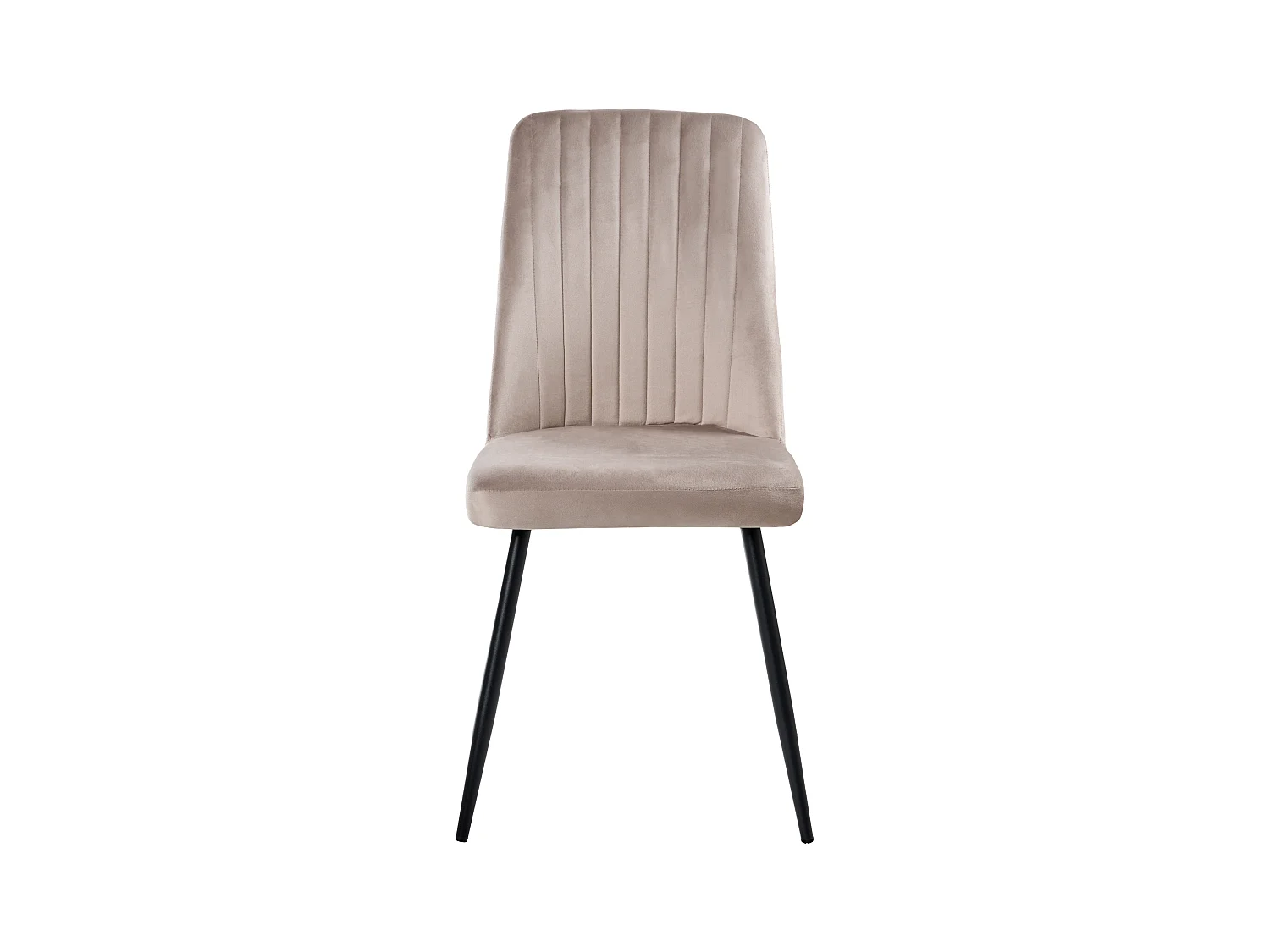 Lot de 4 chaises de salle à manger KIRBY Velours Beige