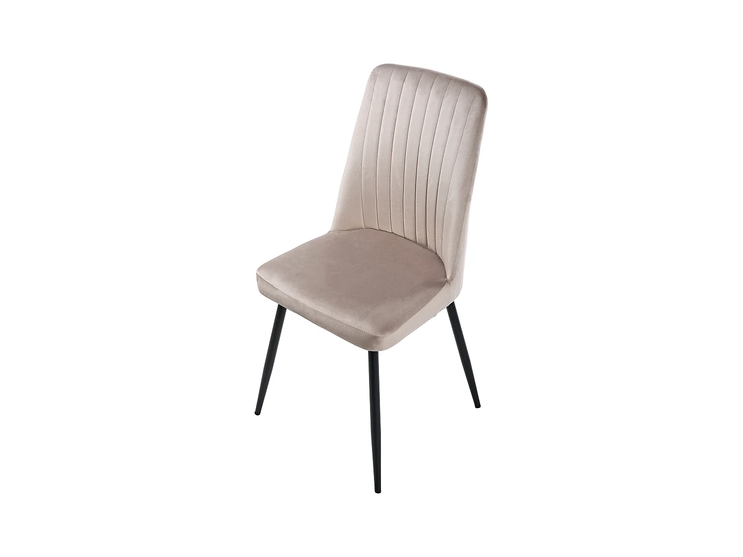 Lot de 4 chaises de salle à manger KIRBY Velours Beige