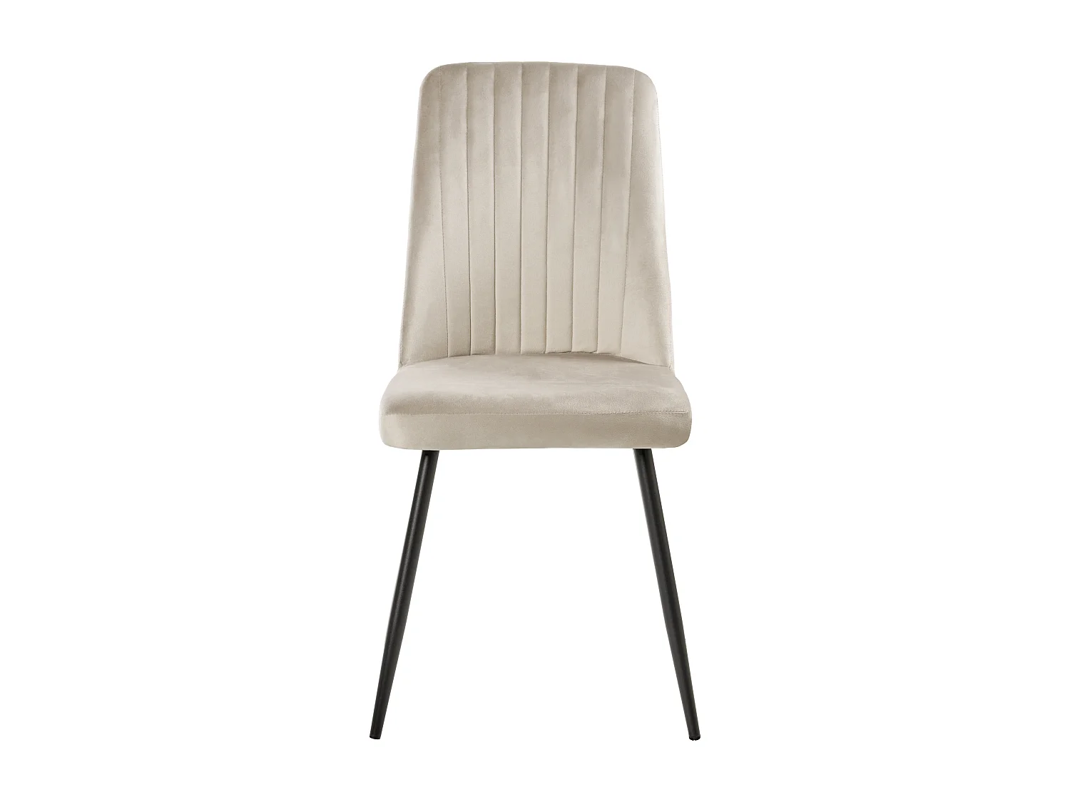Lot de 4 chaises de salle à manger KIRBY Velours Beige