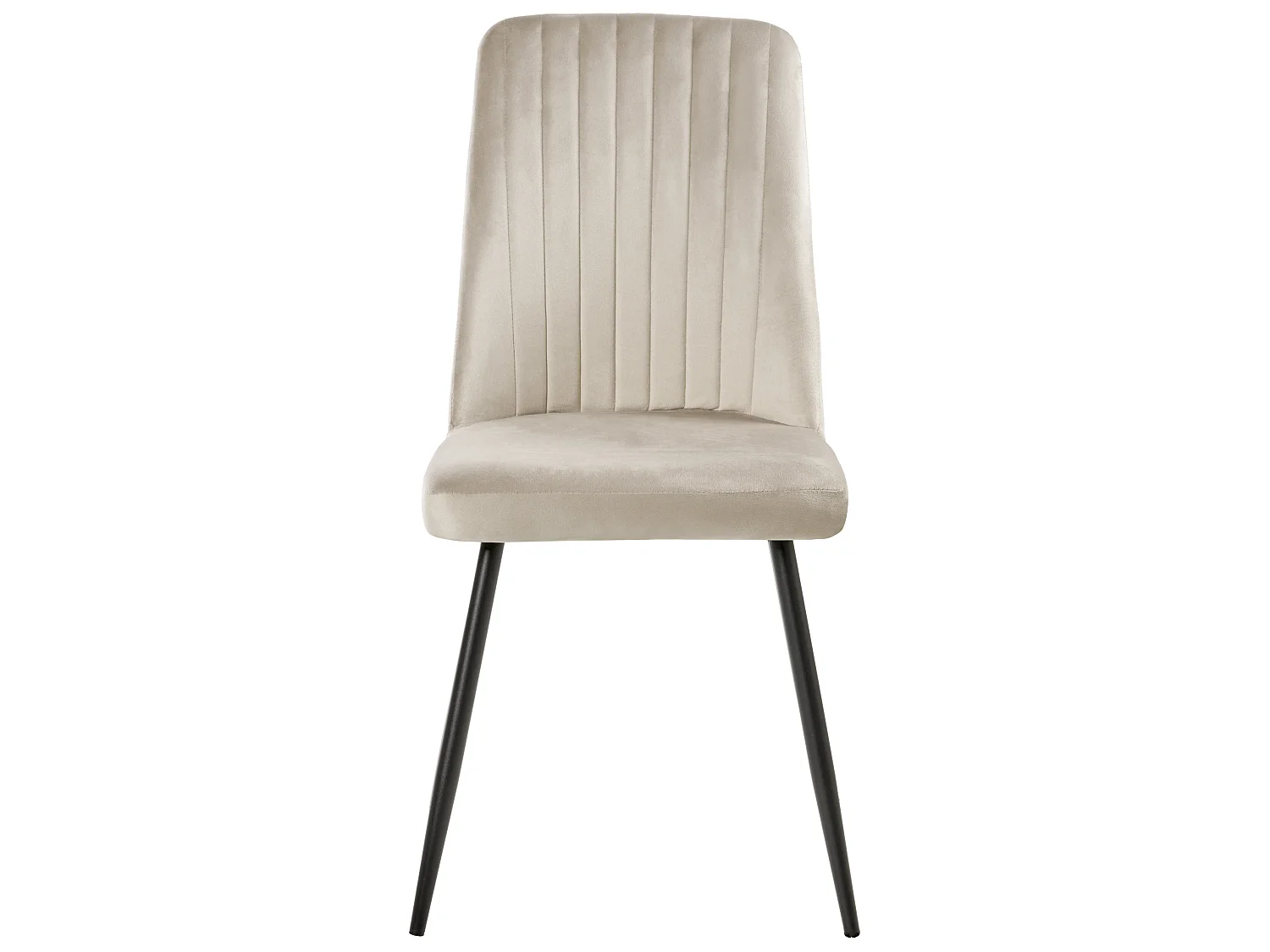 Set of 4 Dining Chairs KIRBY Velvet Beige