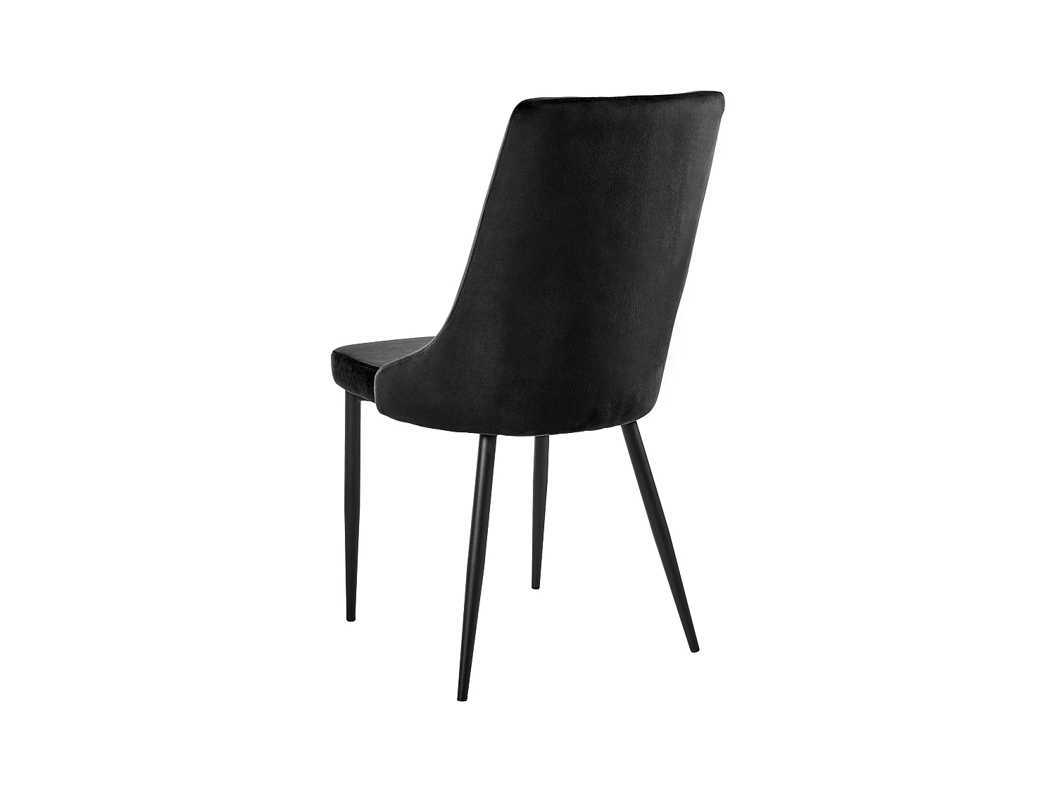 Lot de 2 chaises de salle à manger AVENIR Velours Noir