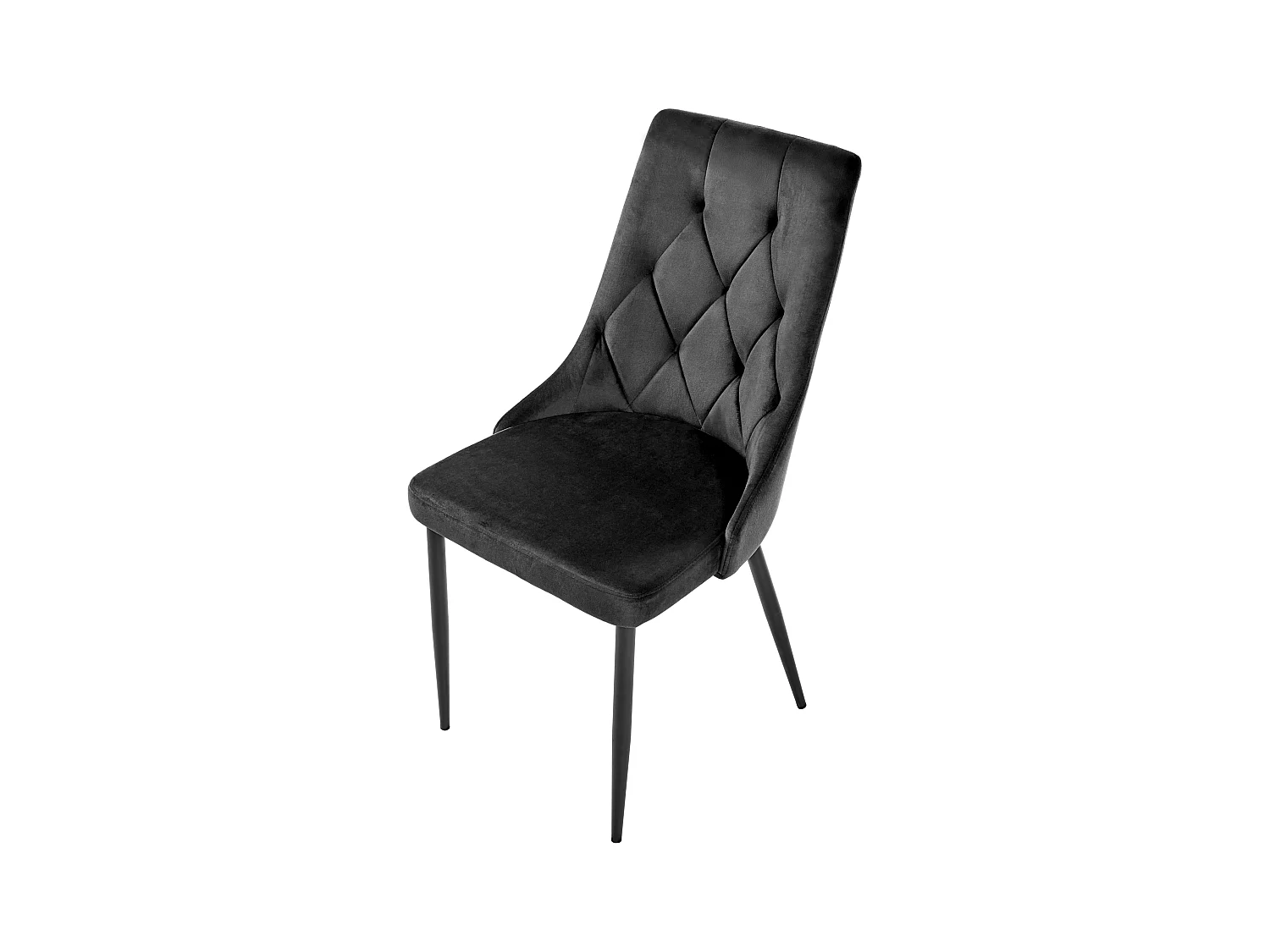Lot de 2 chaises de salle à manger AVENIR Velours Noir