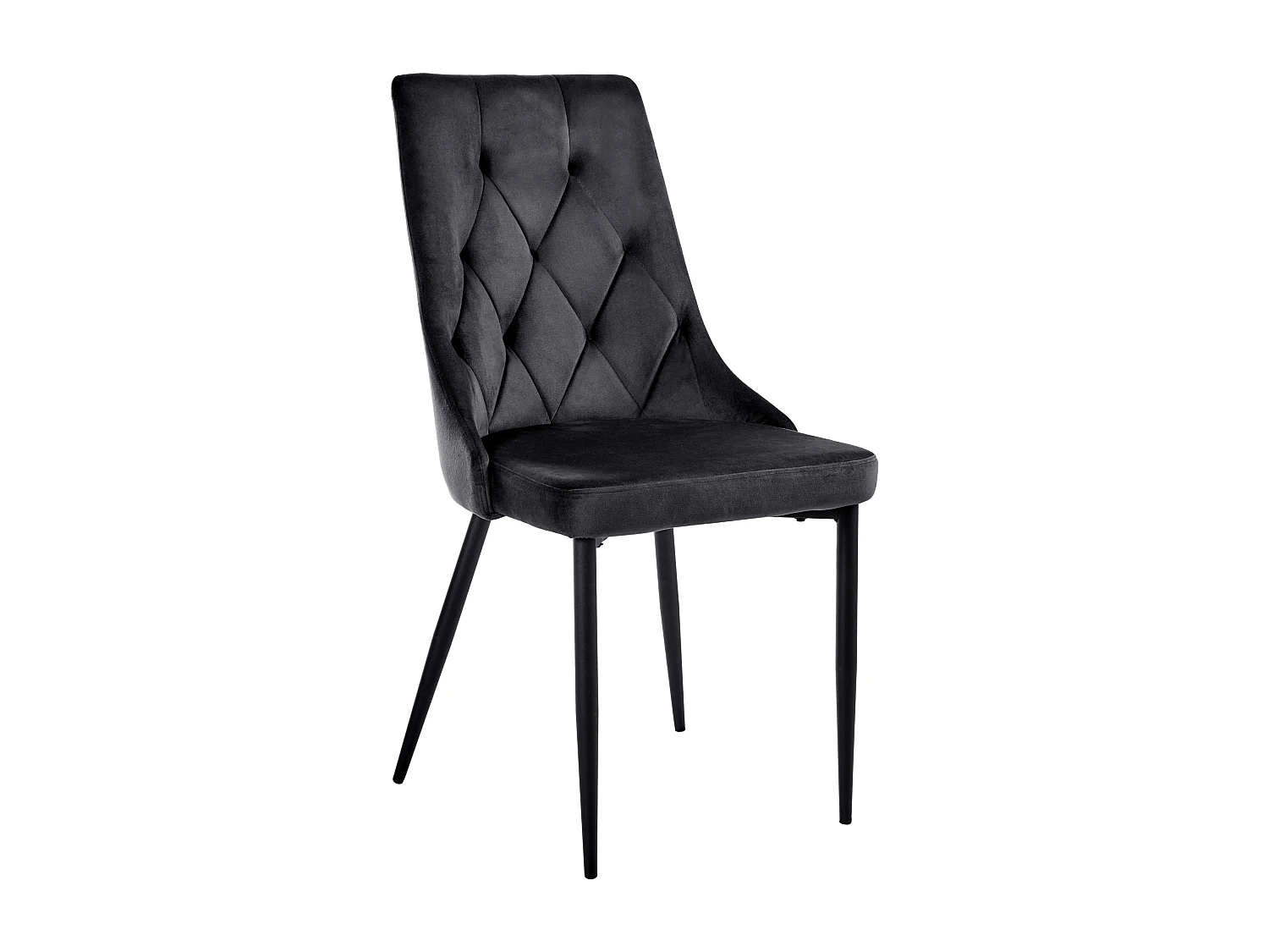Lot de 2 chaises de salle à manger AVENIR Velours Noir