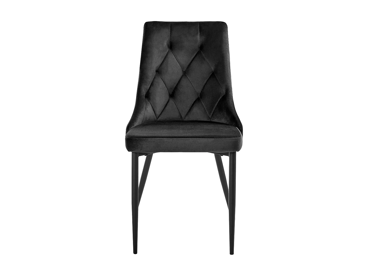 Lot de 2 chaises de salle à manger AVENIR Velours Noir