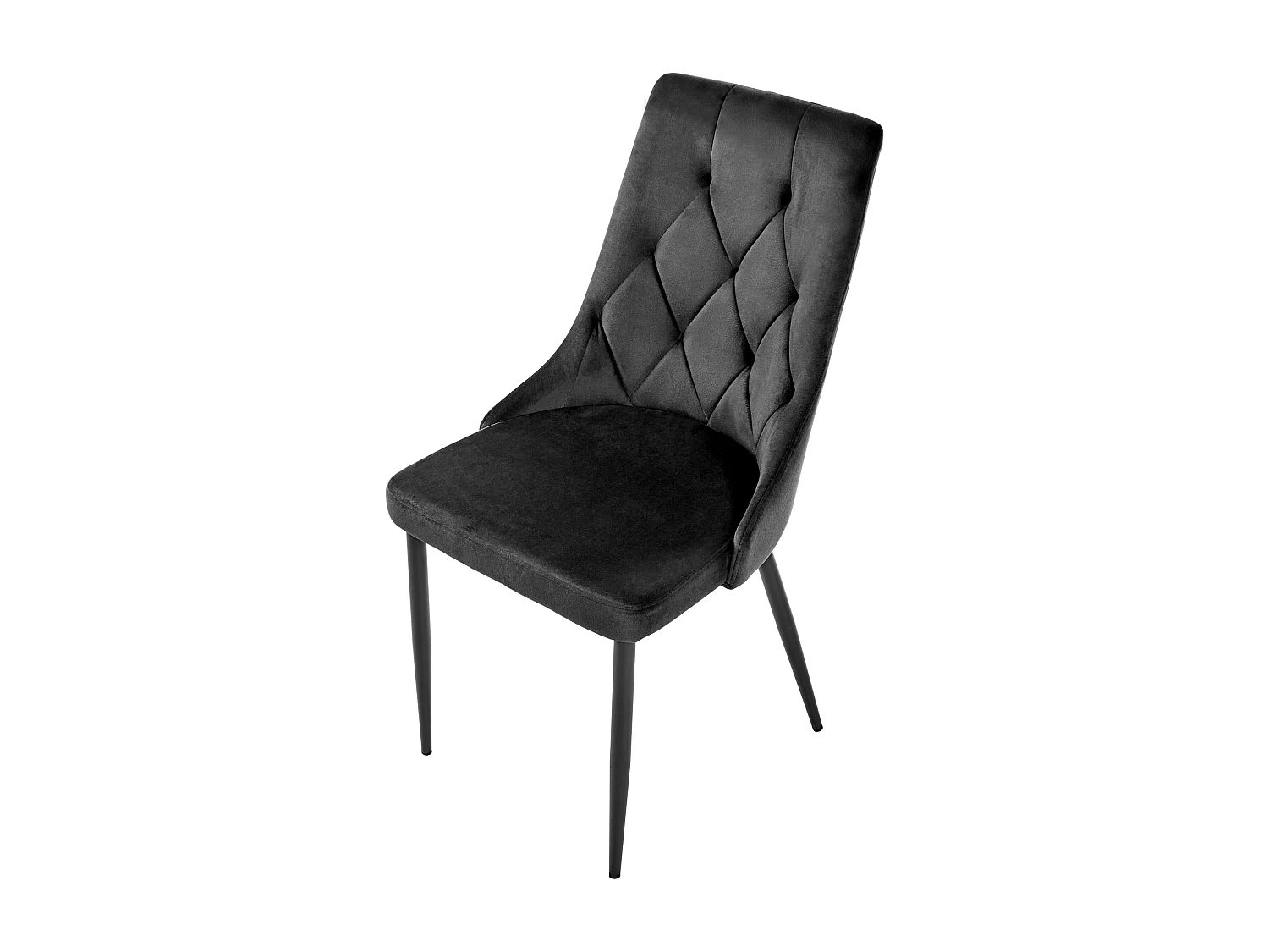 Lot de 2 chaises de salle à manger AVENIR Velours Noir