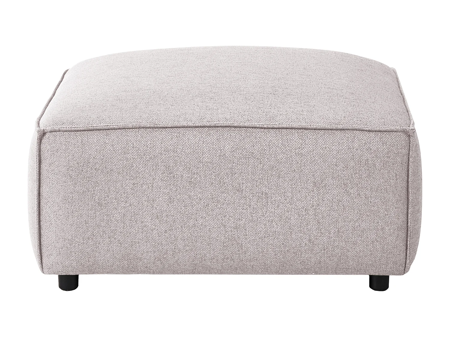 Canapé d'Angle à droite Moderne en Tissu Modulable 3 Places avec Pouf Marron Clair Brande