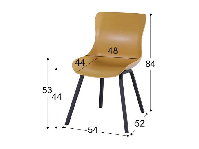 Set di 2 Sedie SOPHIE Element Dining HARTMAN - Giallo e Nero