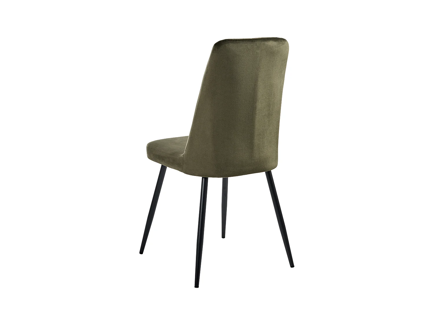 Lot de 4 chaises de salle à manger KIRBY Velours Vert olive