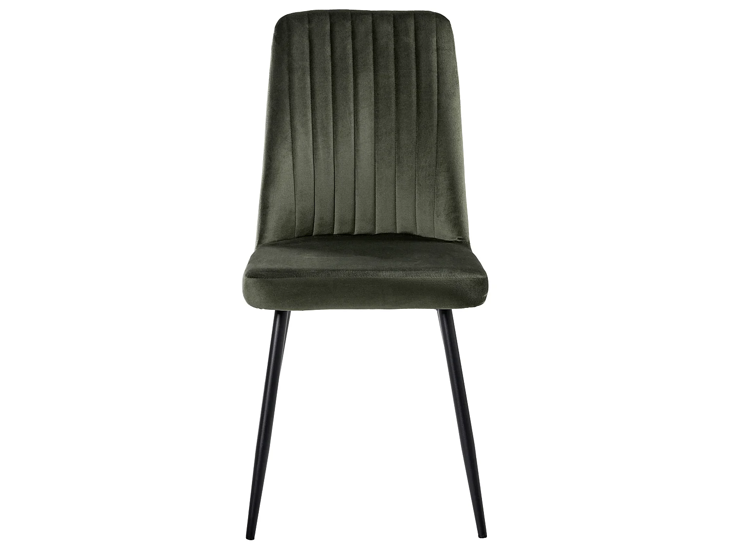 Lot de 4 chaises de salle à manger KIRBY Velours Vert foncé
