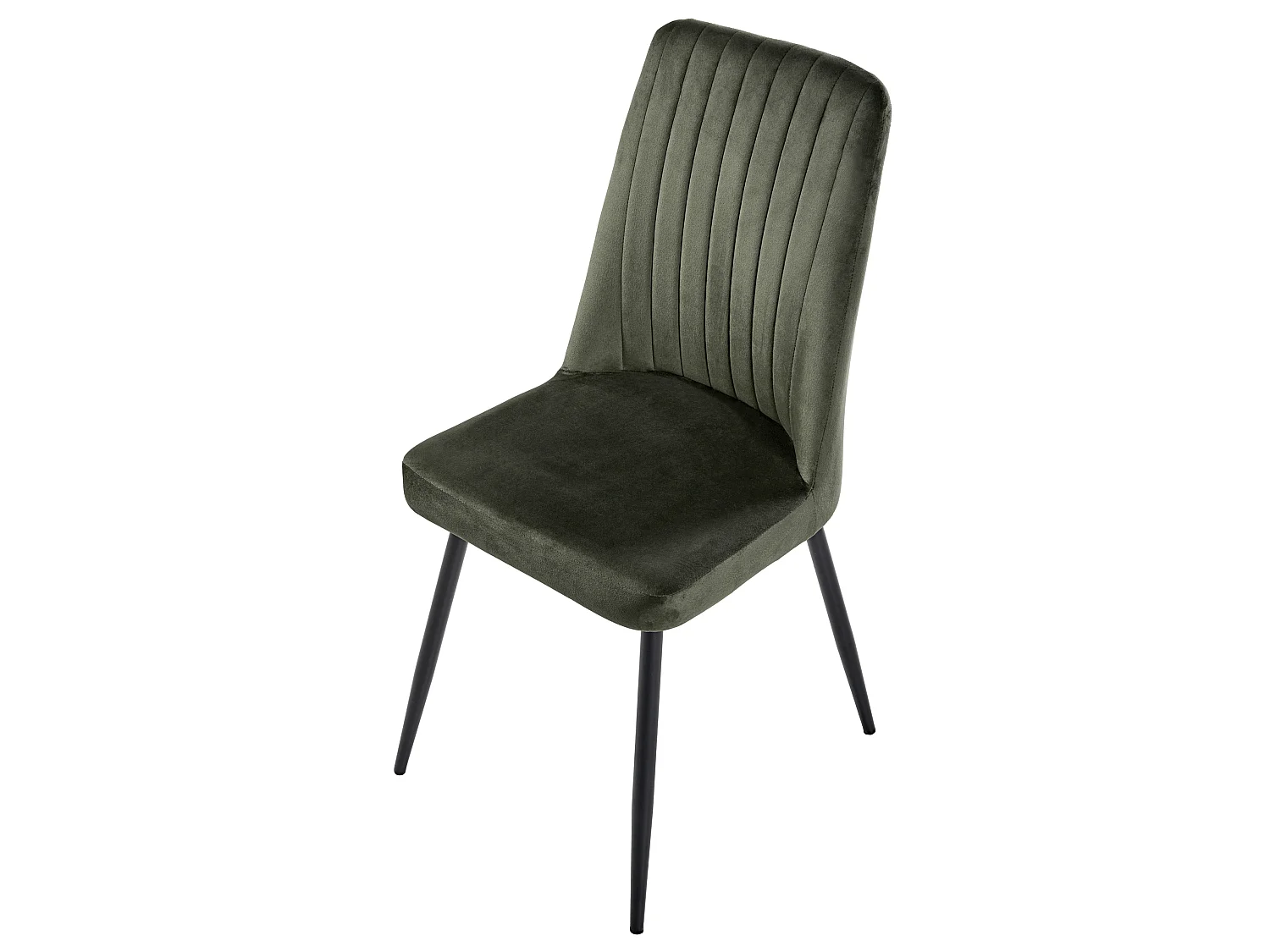 Lot de 4 chaises de salle à manger KIRBY Velours Vert foncé
