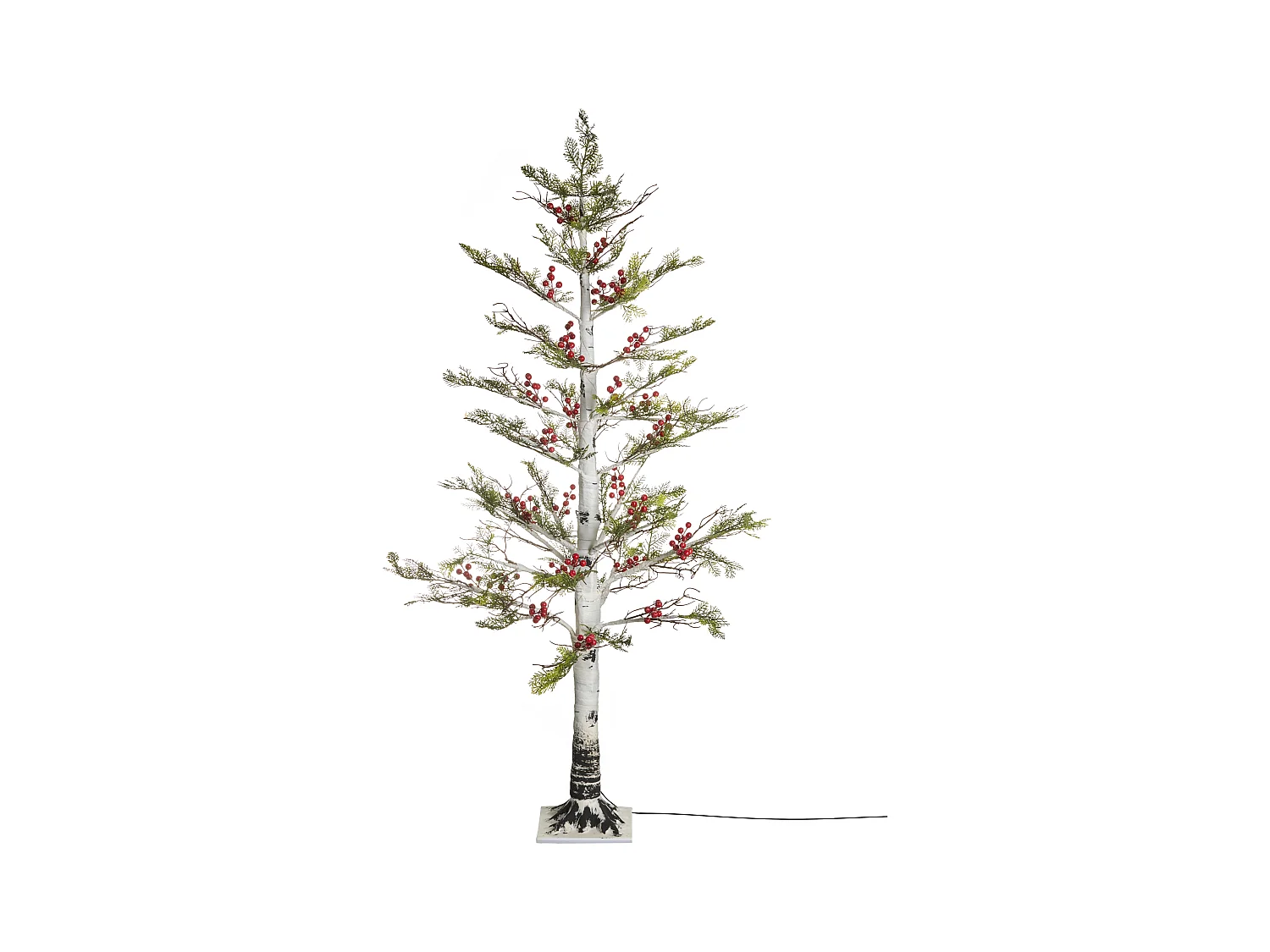 Décoration extérieure LED VASSLEN Arbre de Noël 160 cm Blanc
