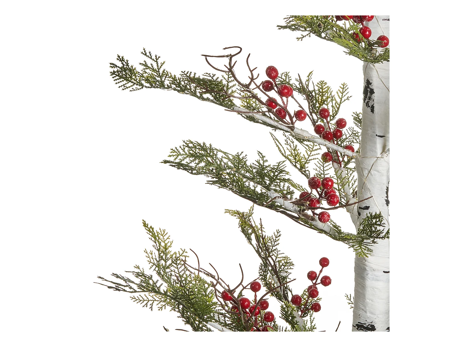 Décoration extérieure LED VASSLEN Arbre de Noël 160 cm Blanc