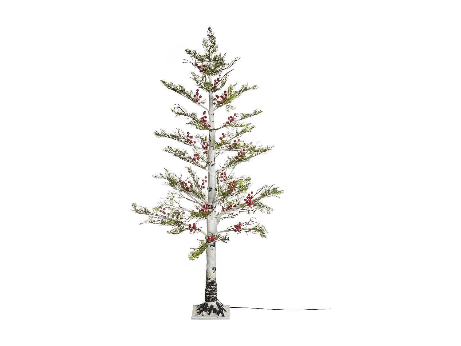 Décoration extérieure LED VASSLEN Arbre de Noël 160 cm Blanc