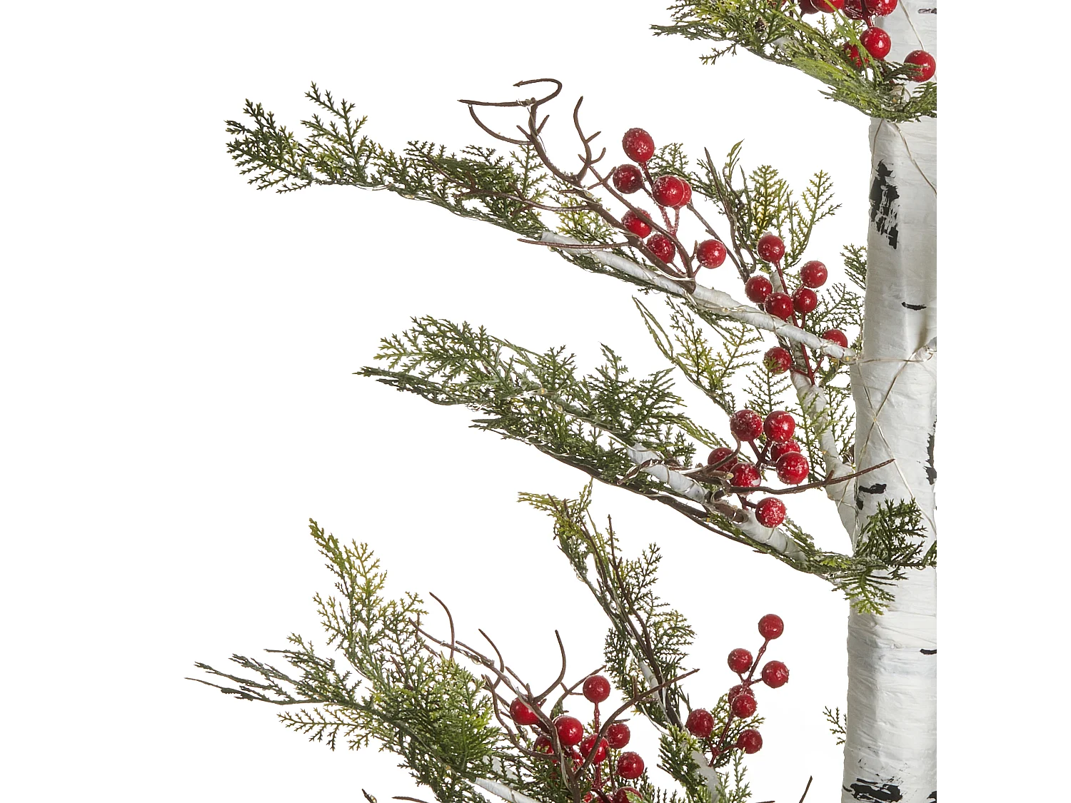 Décoration extérieure LED VASSLEN Arbre de Noël 160 cm Blanc