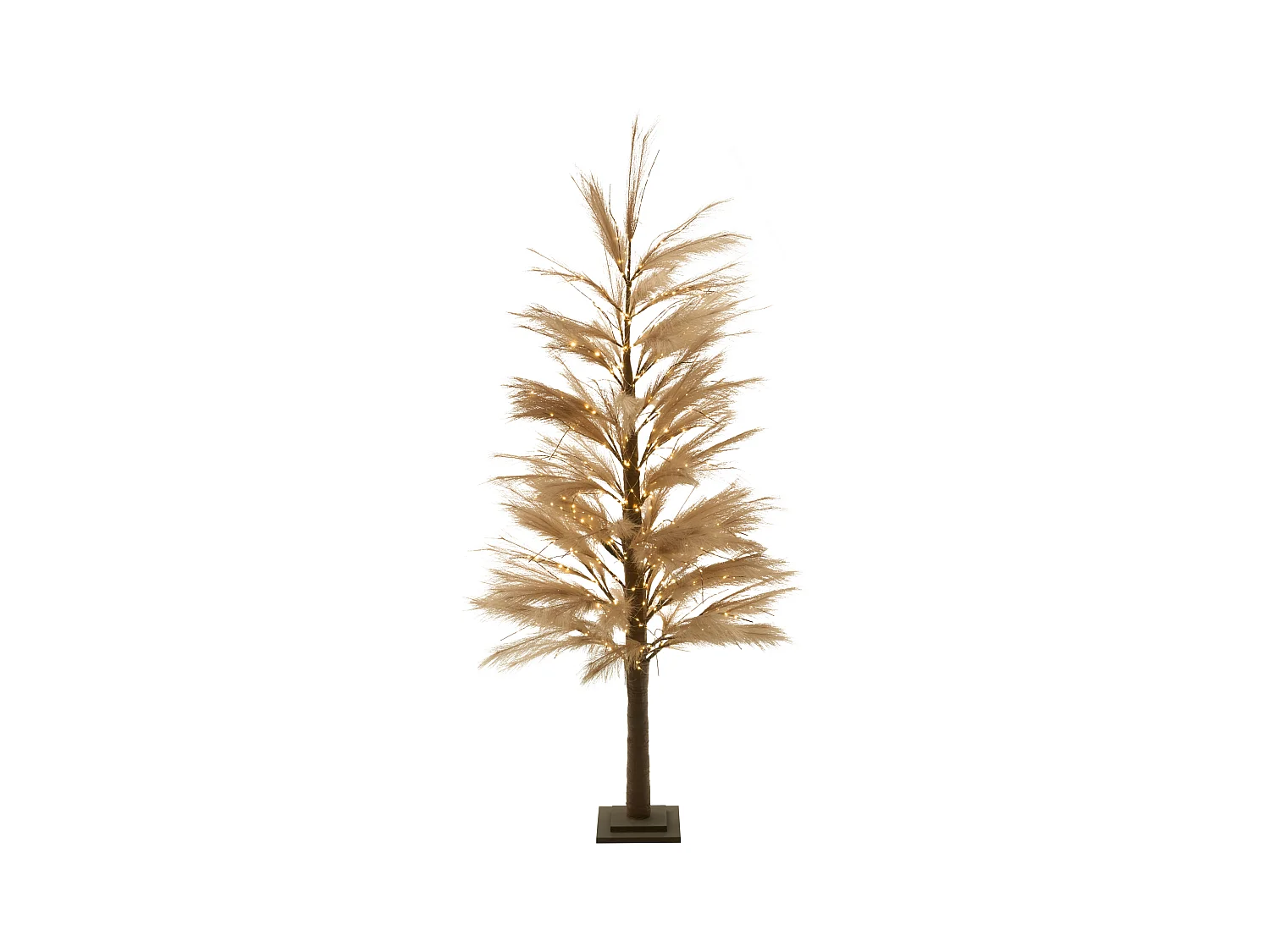 Décoration extérieure LED HAUGANES Arbre de Noël 190 cm Beige