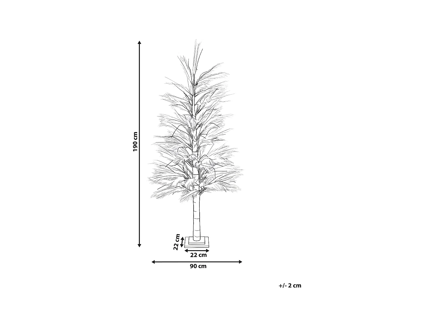 Décoration extérieure LED HAUGANES Arbre de Noël 190 cm Beige
