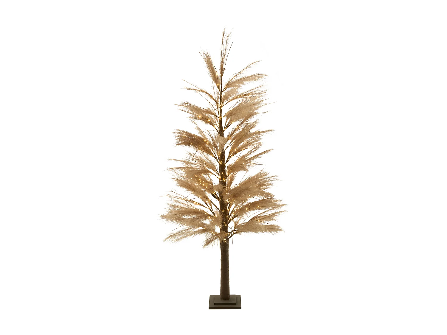 Décoration extérieure LED HAUGANES Arbre de Noël 190 cm Beige