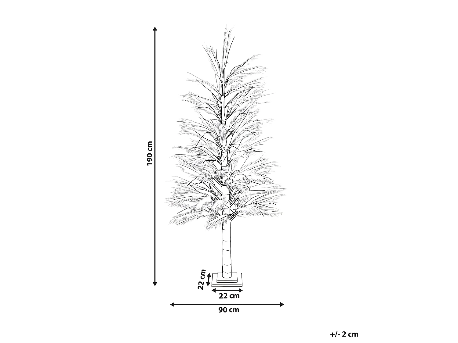 Décoration extérieure LED HAUGANES Arbre de Noël 190 cm Beige