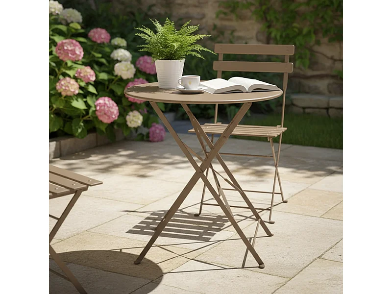 Tavolo rotondo da esterno pieghevole BISTROT - Talpa