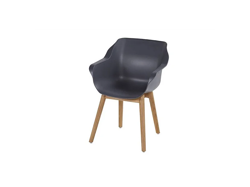 Set di 2 Sedie SOPHIE Teak Armchair HARTMAN - Antracite