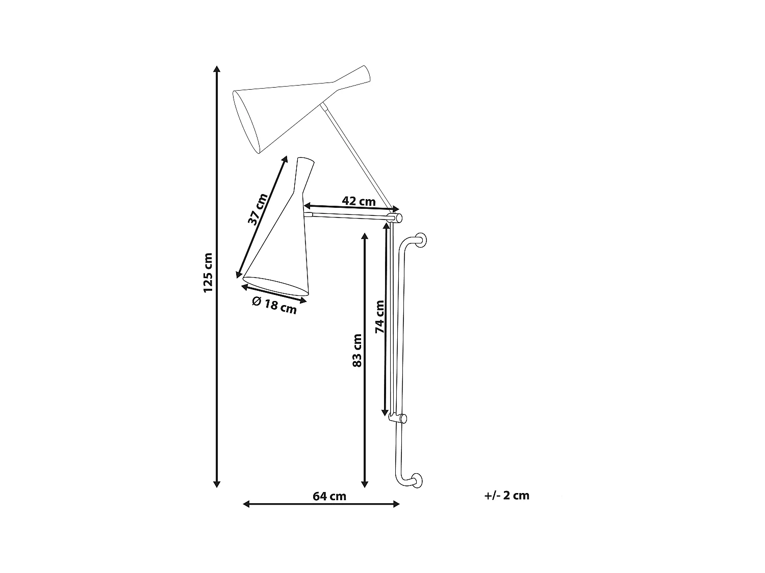 Lampe murale MARISA Réglable Métal Blanc