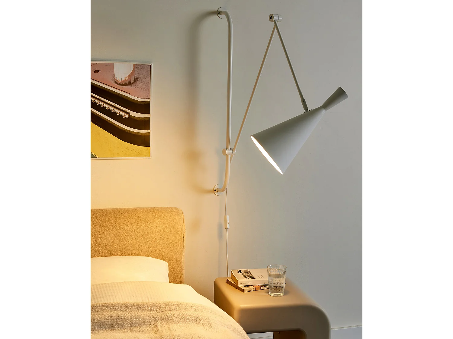Wall Lamp MARISA White Metal Adjustable