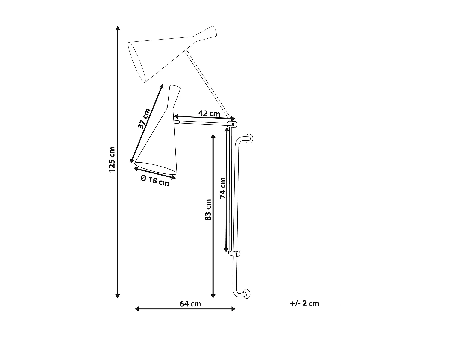 Lampe murale MARISA Réglable Métal Blanc