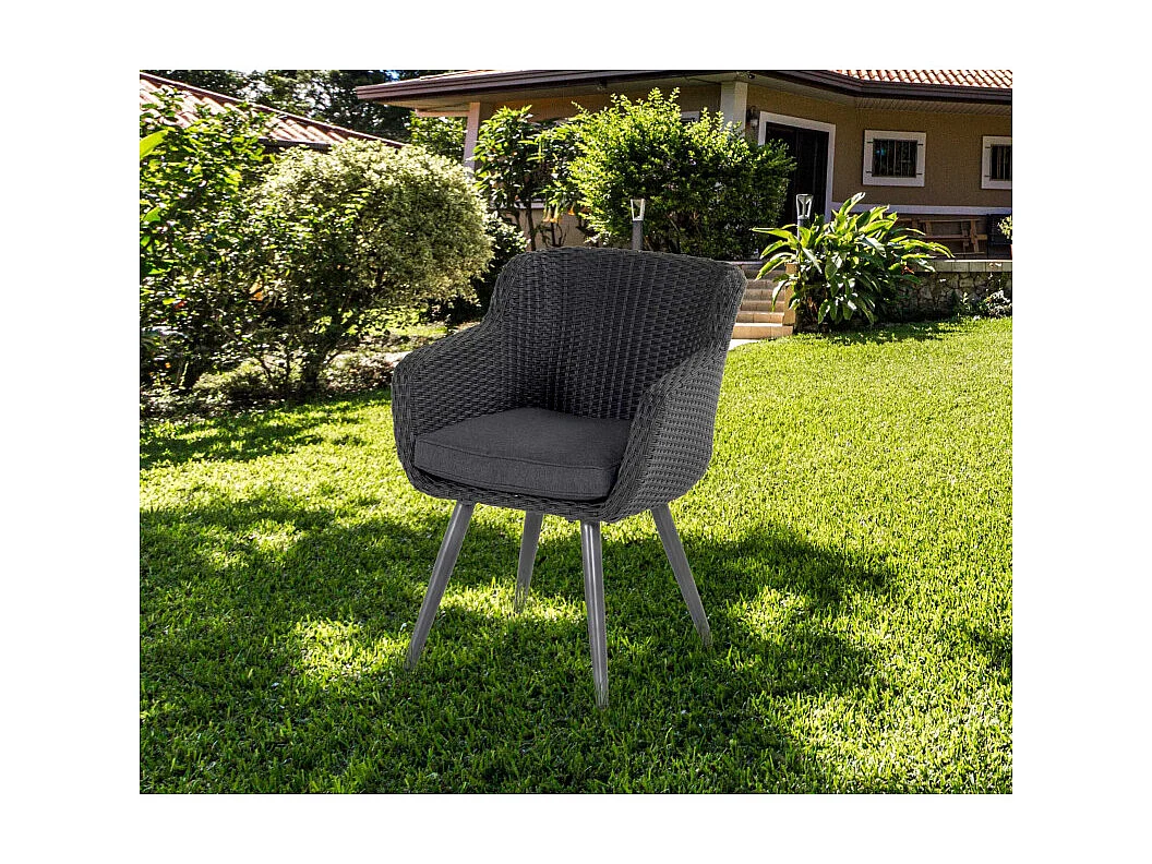 Sedia - Poltrona AMADORA Alluminio HARTMAN – Resina intrecciata