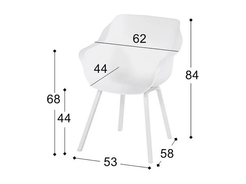 Set di 2 Sedie SOPHIE Element Armchair HARTMAN – Bianco