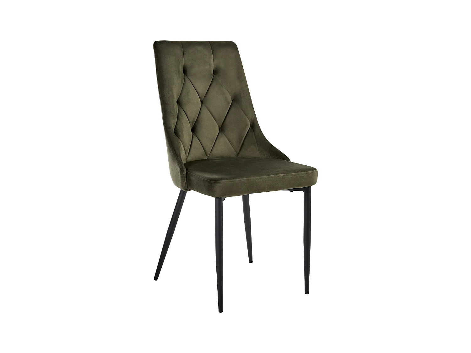 Lot de 2 chaises de salle à manger AVENIR Velours Vert olive