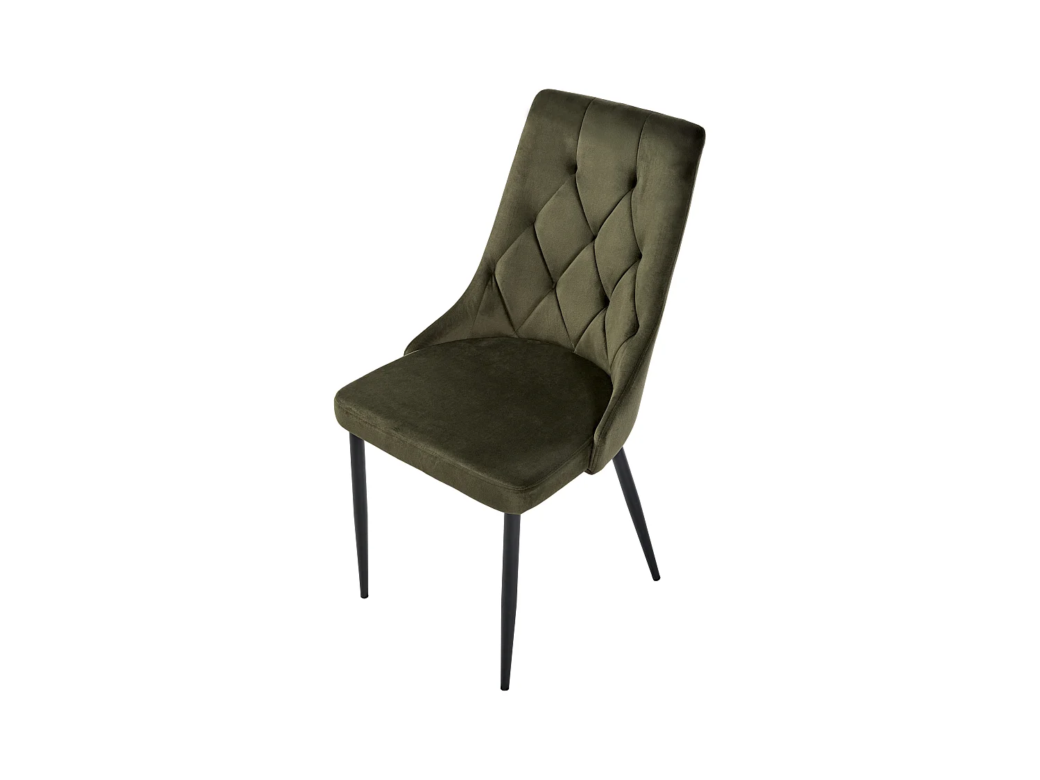 Lot de 2 chaises de salle à manger AVENIR Velours Vert olive