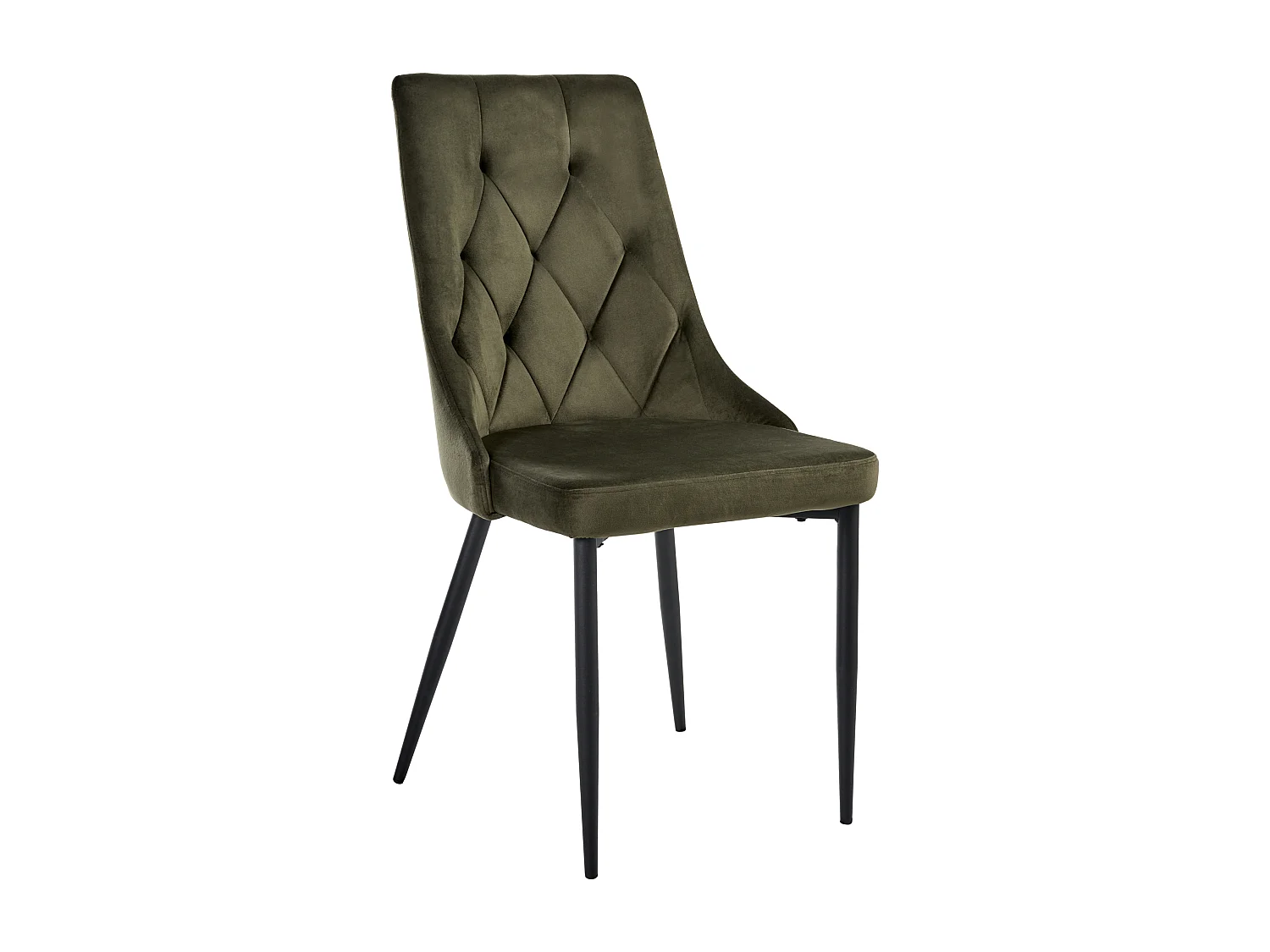 Lot de 2 chaises de salle à manger AVENIR Velours Vert olive